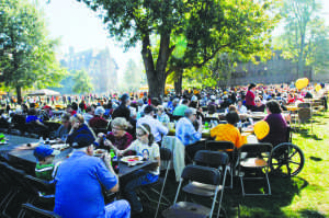 Students, faculty, family, and community gather on North Quad to celebrate Community Day.