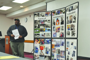 Presenters speak to BW students about the realities of homelessness. Pictured: Larry Davis. Credit: Elaina Zachos