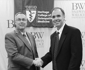 BW President Robert Helmer and Heritage College Executive Dean Kenneth Johnson.