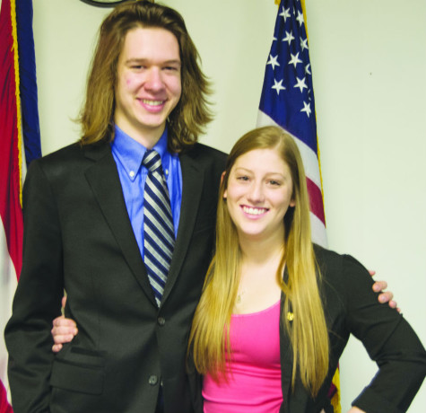 Kevin Warman and Annette Fetter pose as the newly-elected Student Body President and Vice President.