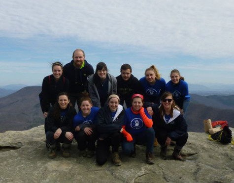 A group of BW students who traveled to Roanoake, Virginia to volunteer on the Appalachian Trail and Habitat for Humanity.
