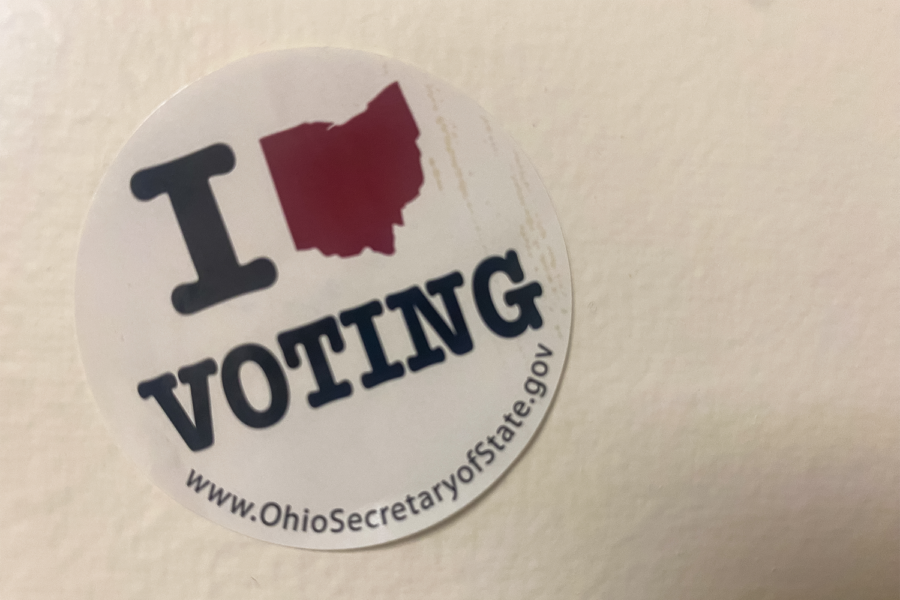 An Ohio Voting sticker from www.OhioSecretartofState.gov