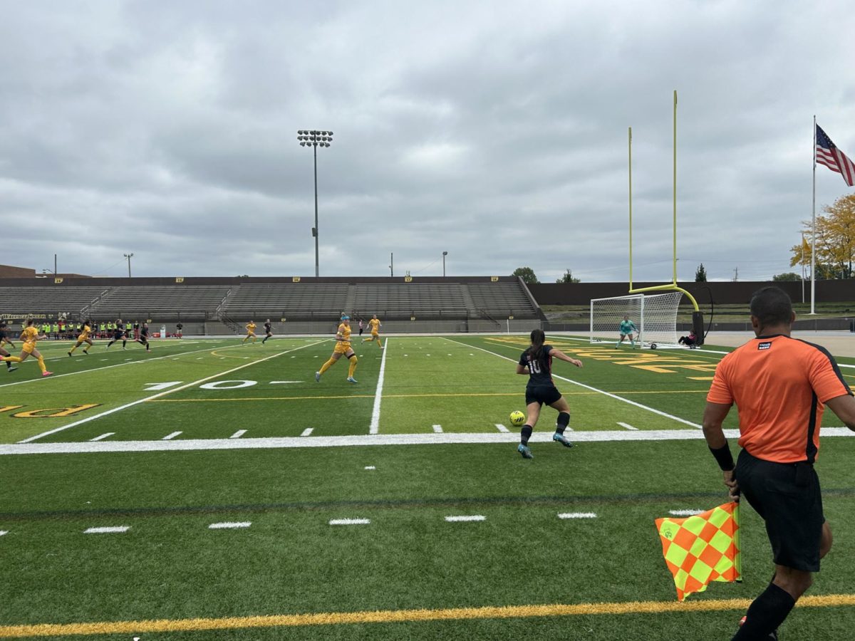 The Baldwin Wallace Womans soccer team faces off Carnegie Mellon on the field
