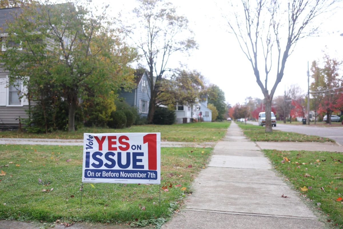 Yard+sign+promoting+voting+Yes+on+Issue+1+on+the+Baldwin+Wallace+campus