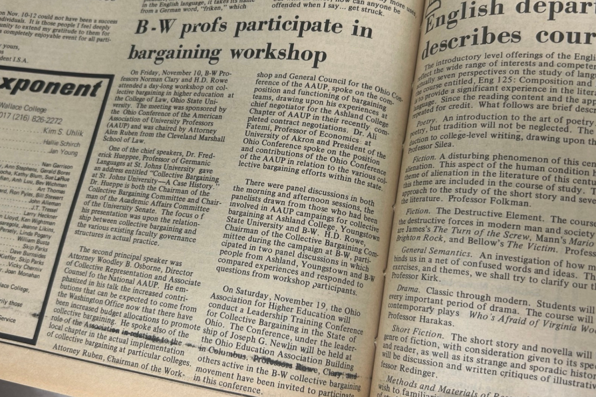 Part+of+an+article+published+by+the+Cleveland+Press+on+Oct.+23%2C+1972%2C+detailing+how+BW+rejected+the+proposition+to+form+a+union.+