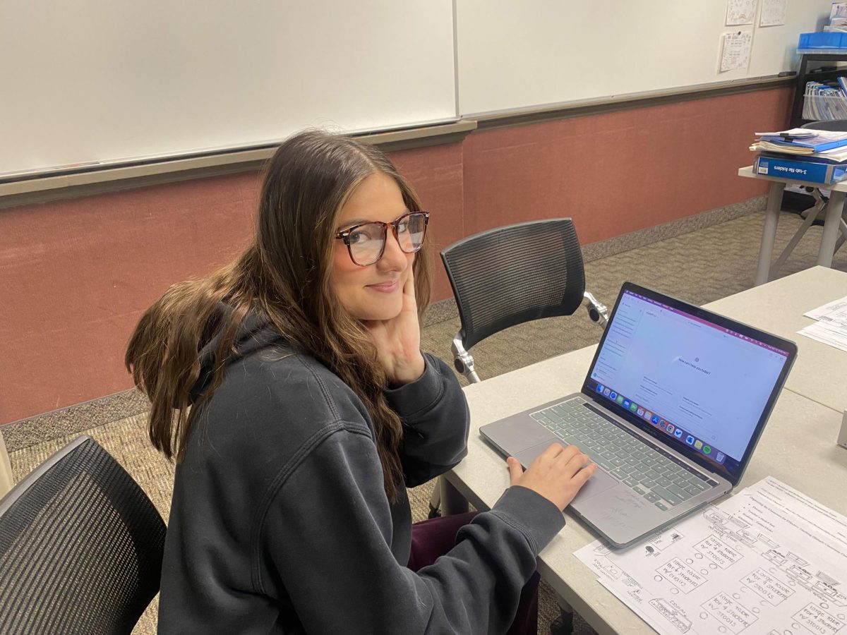 Sasha Marzev uses artificial intelligence to help her with her microeconomics work. 