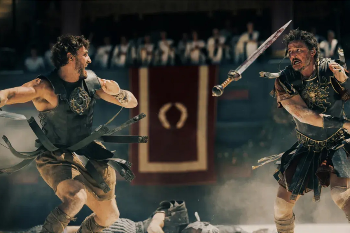 Paul Mescal (left) and Pedro Pascal (right) in "Gladiator 2."