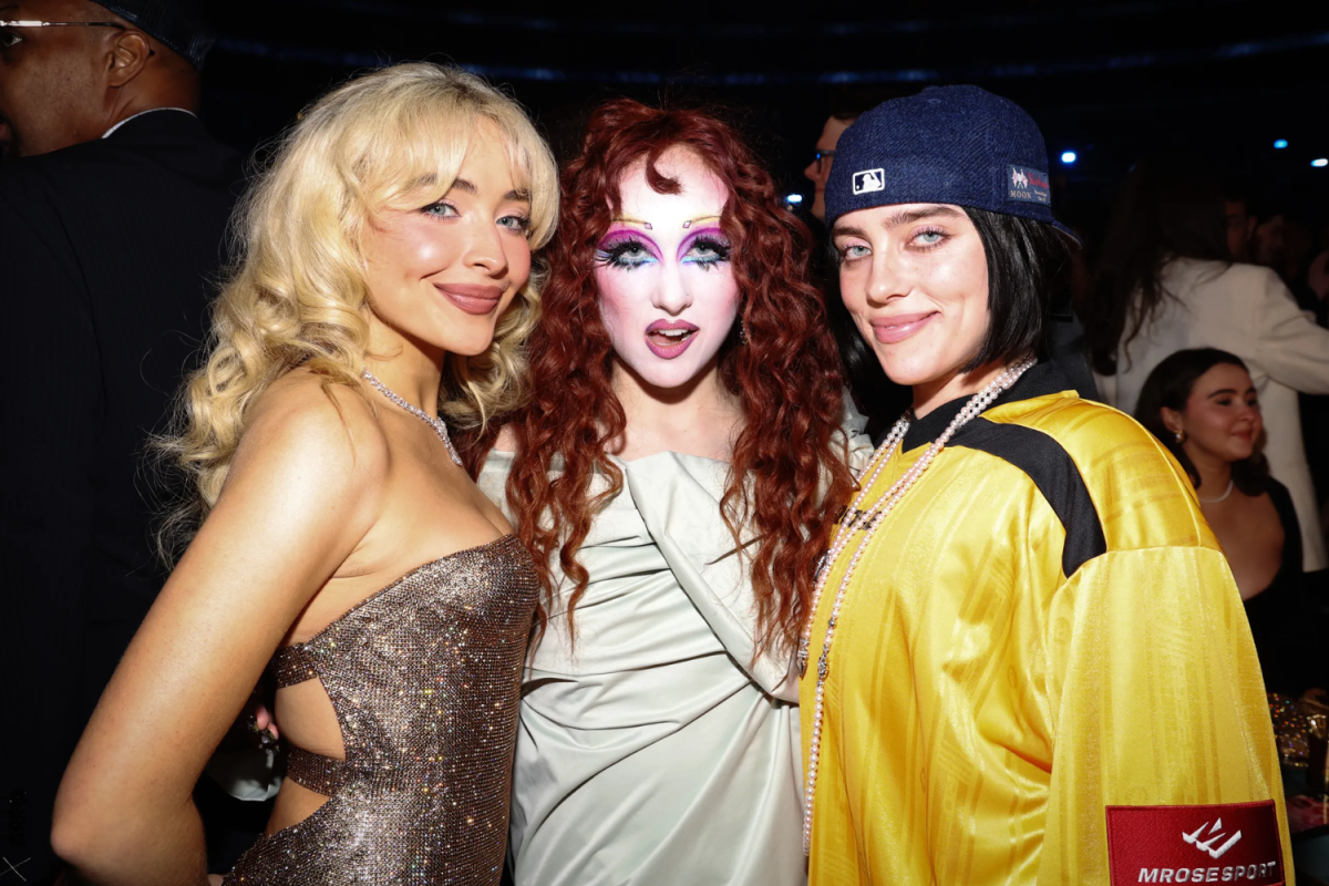 Sabrina Carpenter, Chappell Roan and Billie Eilish at the 67th Grammy Awards.