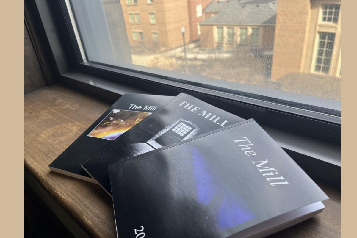 Copies of “The Mill” found in Marting Hall from the past three years.